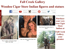 Tablet Screenshot of cigarstoreindianstatue.com